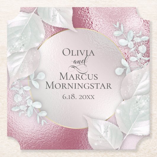 Onderzetters van partijen | Wispy Burgundy Shimmer (Voorkant)