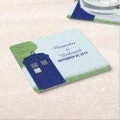 Onderzetters van politiebox Wedding Paper v4 (Schuin)