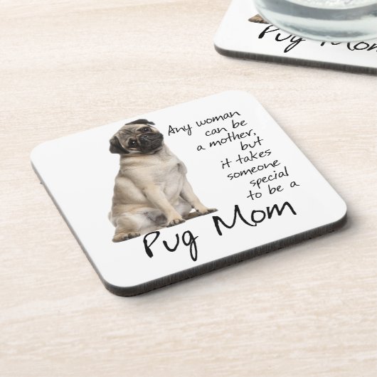 Onderzetters van pug mama (Linkerzijde)