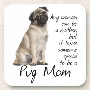 Onderzetters van pug mama
