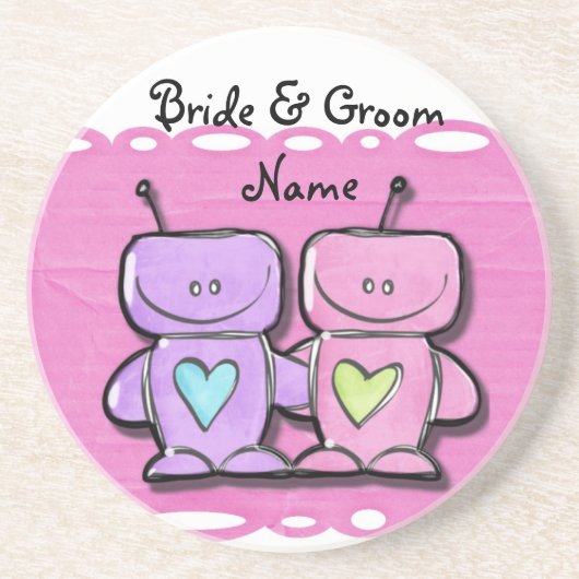 Onderzetters van Robots Wedding Party (Voorkant)