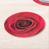 Onderzetters van rood rozenpapier (Gebogen)