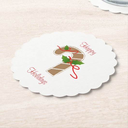 Onderzetters van suikerbrood Candy Cane (Gekanteld)