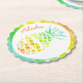 Onderzetters van tropisch anananassapier (Gekanteld)