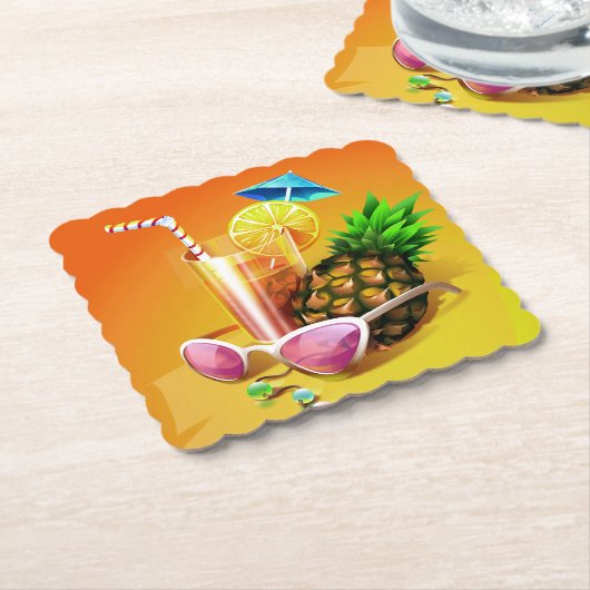 Onderzetters van tropisch Drink (Gebogen)