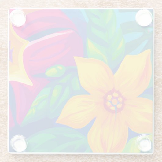 Onderzetters van tropisch glas (Achterkant)