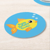 Onderzetters van visaquarium 1st Birthday Party (Gebogen)