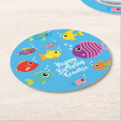 Onderzetters van visaquarium 1st Birthday Party (Gebogen)