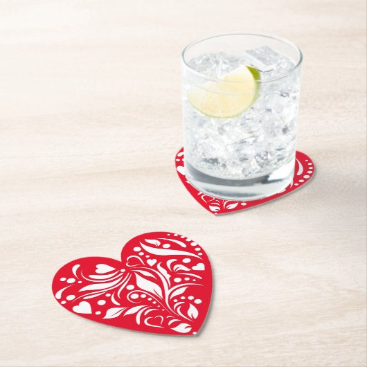Onderzetters van witte en rode Valentijn (Insitu)