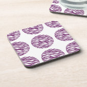 Onderzetters van Zebra Print Polka Dots (Linkerzijde)