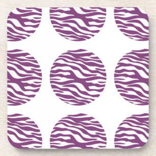 Onderzetters van Zebra Print Polka Dots
