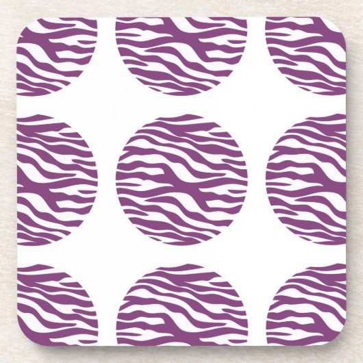 Onderzetters van Zebra Print Polka Dots (Voorkant)