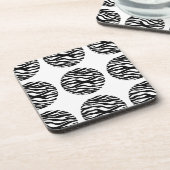 Onderzetters van Zebra Print Polka Dots (Linkerzijde)