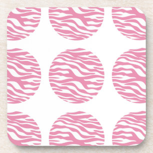 Onderzetters van Zebra Print Polka Dots