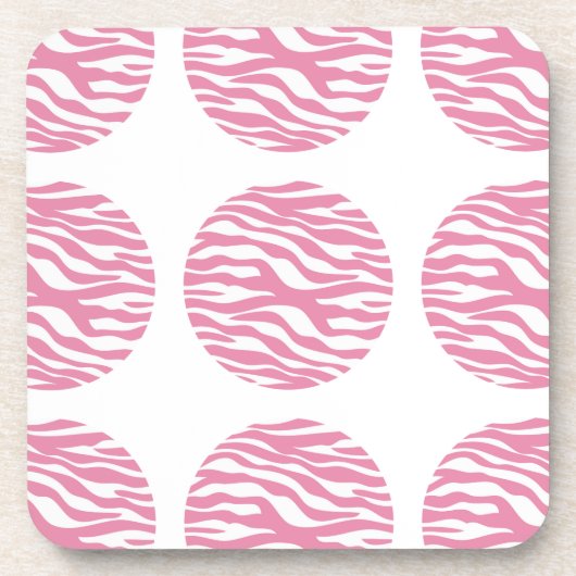 Onderzetters van Zebra Print Polka Dots (Voorkant)