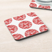 Onderzetters van Zebra Print Polka Dots (Linkerzijde)