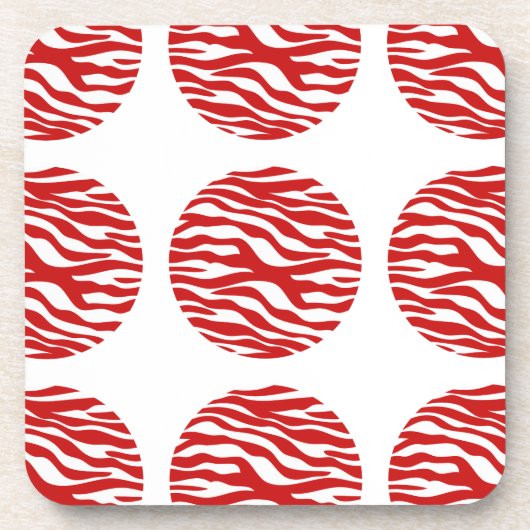 Onderzetters van Zebra Print Polka Dots (Voorkant)