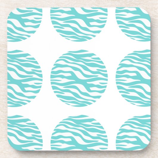 Onderzetters van Zebra Print Polka Dots (Voorkant)