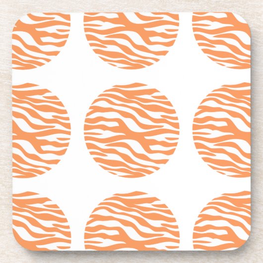 Onderzetters van Zebra Print Polka Dots (Voorkant)