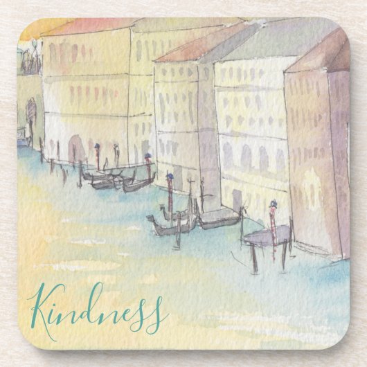 Onderzetters "Venice Waterverf Sketch " (Voorkant)