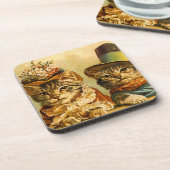 Onderzetters  Victoriaans Partij Katten Kittens (Linkerzijde)