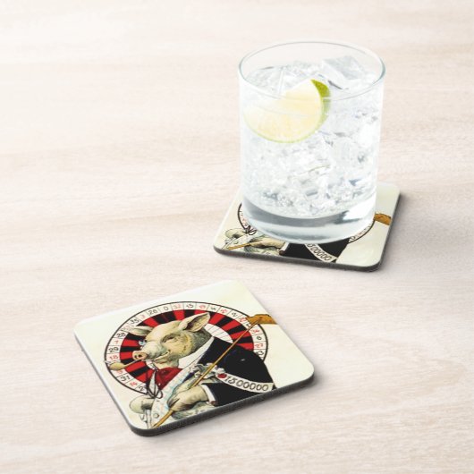 Onderzetters Vintage Gambler Roulette Pig (Rechterzijde)