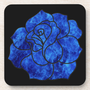 Onderzetters voor blauw Roos