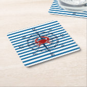 Onderzetters voor compass Blue en White Strip Pape (Schuin)