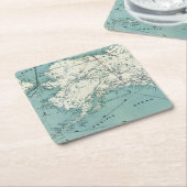Onderzetters voor de kustkaart van Alaskan (Schuin)