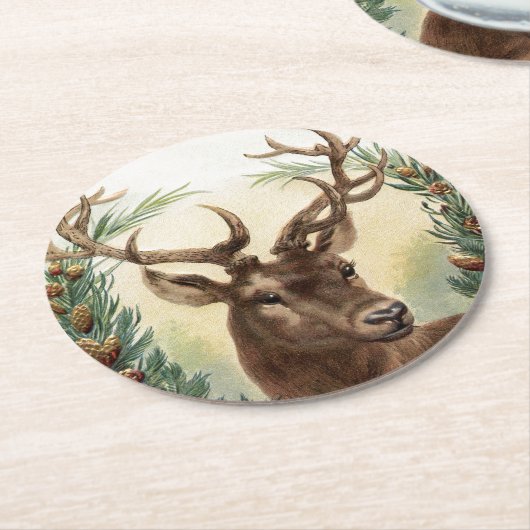 Onderzetters voor Deer Head Holiday (Gebogen)