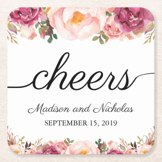 Onderzetters voor echt roze bruinbruistabels (Voorkant)