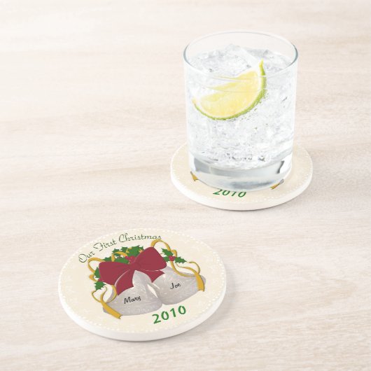 Onderzetters voor eerste kerstbruiloft (Zijkant)