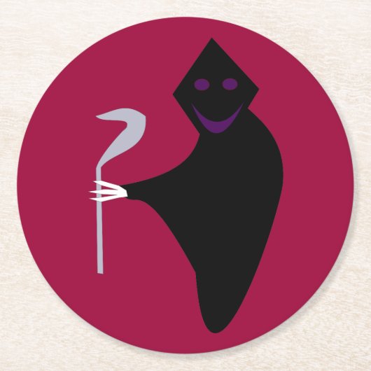 Onderzetters voor grimpapier Reaper halloween (Voorkant)