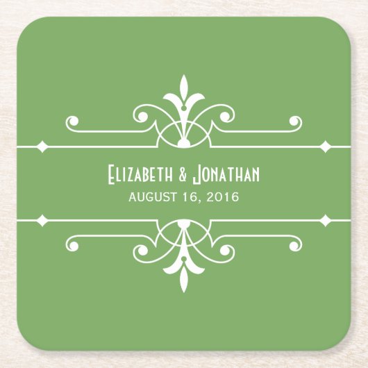 Onderzetters voor groen Fancy sierpapier (Voorkant)