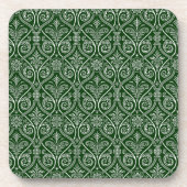 Onderzetters voor groene en witte Damask Cork (Voorkant)