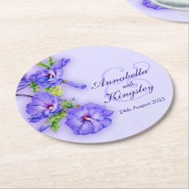 Onderzetters voor hibiscus blue waterverf
