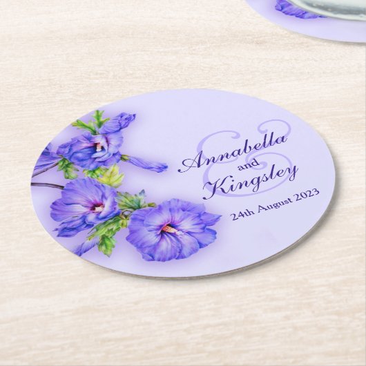 Onderzetters voor hibiscus blue waterverf (Gebogen)