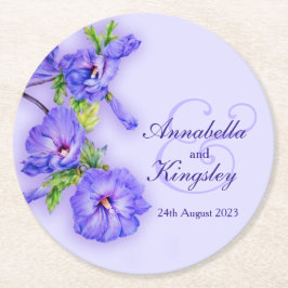 Onderzetters voor hibiscus blue waterverf