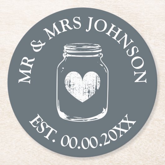 Onderzetters voor huwelijksfeesten (Voorkant)