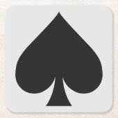Onderzetters voor kaartspeler - Spade (Voorkant)