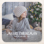 Onderzetters voor kerstfotopapier voor fijne kerst<br><div class="desc">Geef dit kerstfeest een persoonlijk cadeau! Voeg bijvoorbeeld eenvoudig een afbeelding van je familie,  huisdieren of gelukkige tijden toe aan je vrienden.</div>