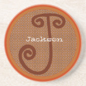 Onderzetters voor koraalkever Weave Monogram Wedde (Voorkant)