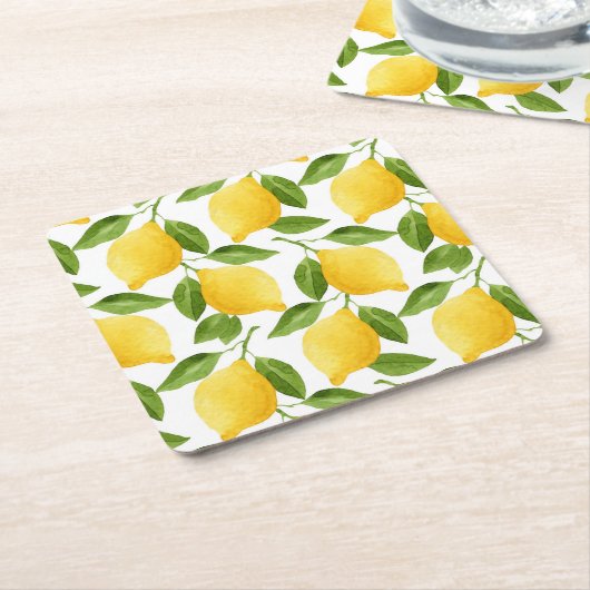 Onderzetters voor lemon Square Paper (Schuin)