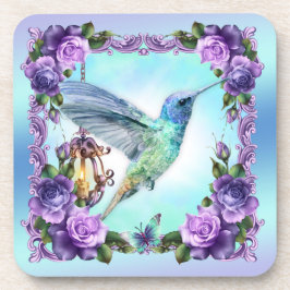 Onderzetters voor levende vogels met kurkrug - set