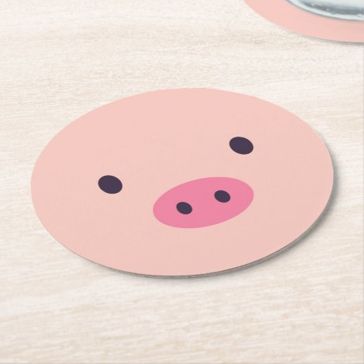 Onderzetters voor Mok van Cute Pig (Gebogen)