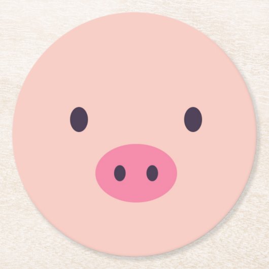 Onderzetters voor Mok van Cute Pig (Voorkant)