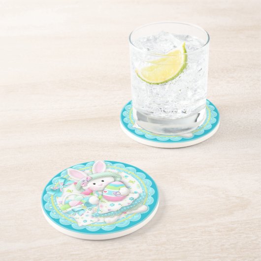 Onderzetters voor paasbunny Spring Party (Zijkant)
