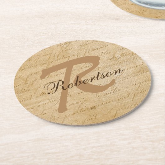 Onderzetters voor  papiermonogram (Gebogen)