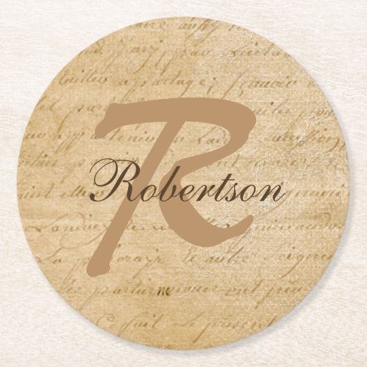 Onderzetters voor  papiermonogram (Voorkant)