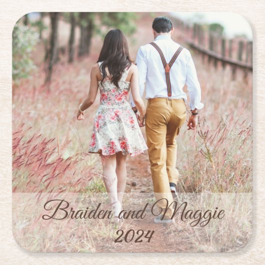 Onderzetters voor persoonlijke naam en fotopapier (Voorkant)